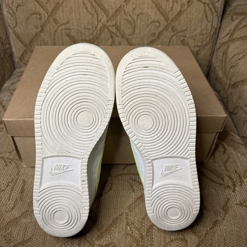 Nike Court Vision Low White Barely Volt DC1868-100 Women's Size 8 Sneakers